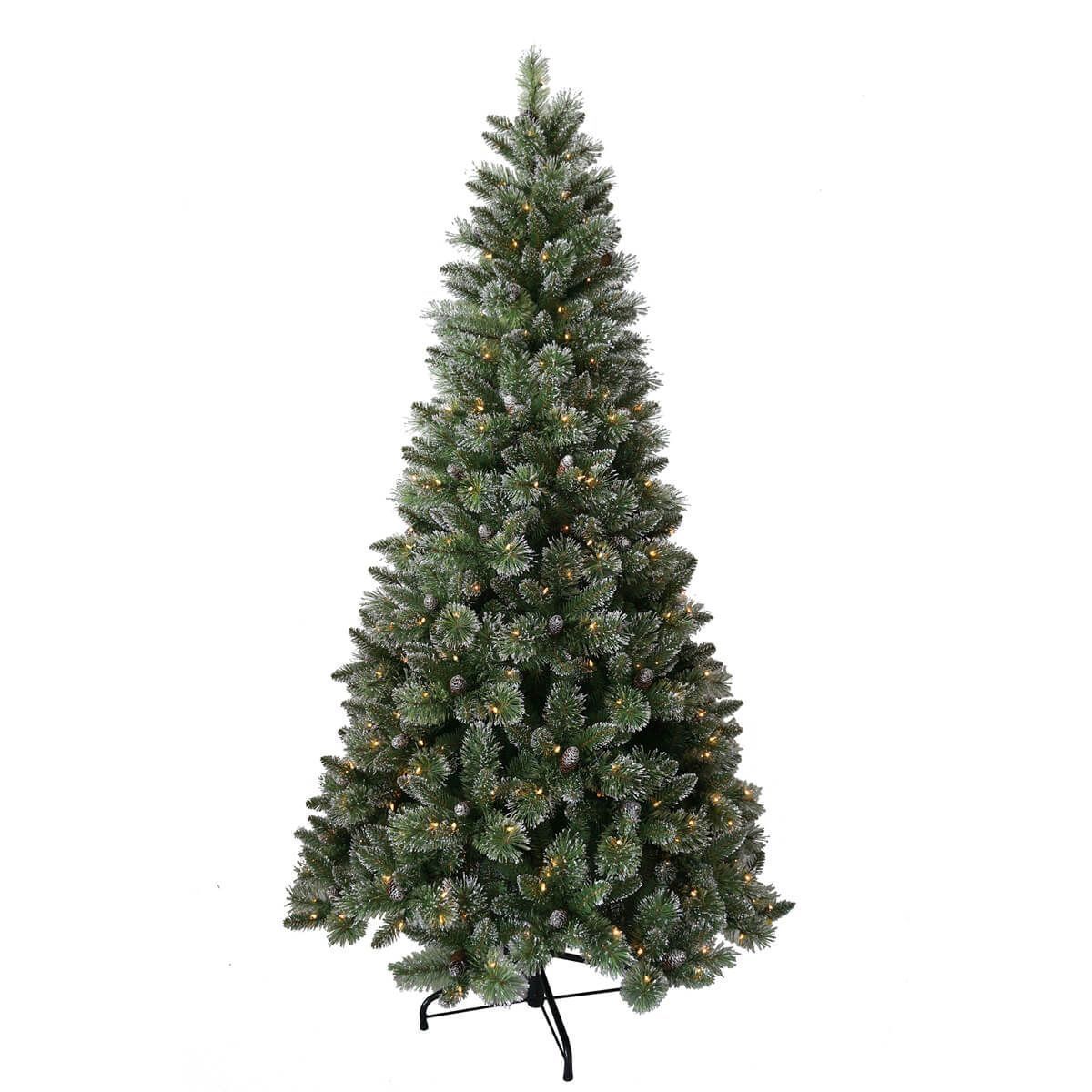 6.5ft Crystal Bristle Pine Pre-Lit Tree