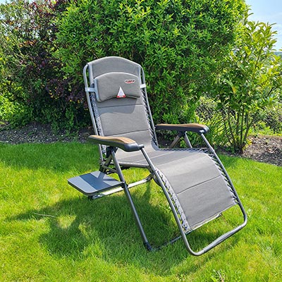 Naples Pro Relax XL Chair (Grey) Reclining Garden Chair