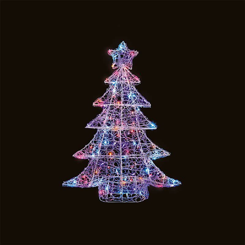 1m Acrylic Christmas Tree - Multi-Colour