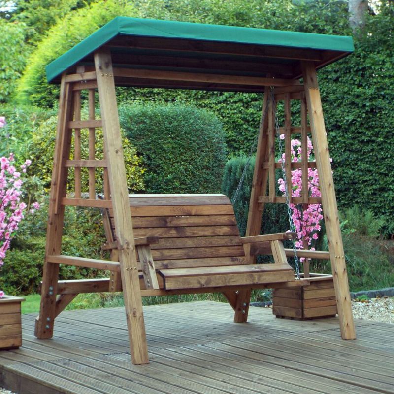 Charles Taylor Dorset 2 Seat Wooden Swing (Green)