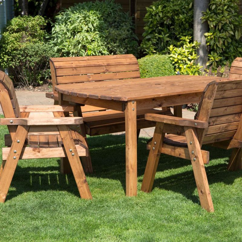 Charles Taylor 6 Seat Wooden Garden Furniture Table Set (Rectangle)
