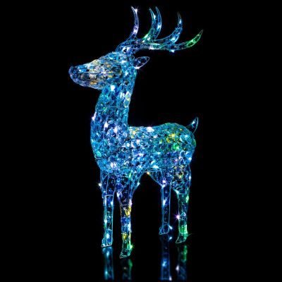 90cm Colour Changing Jewelled Reindeer 