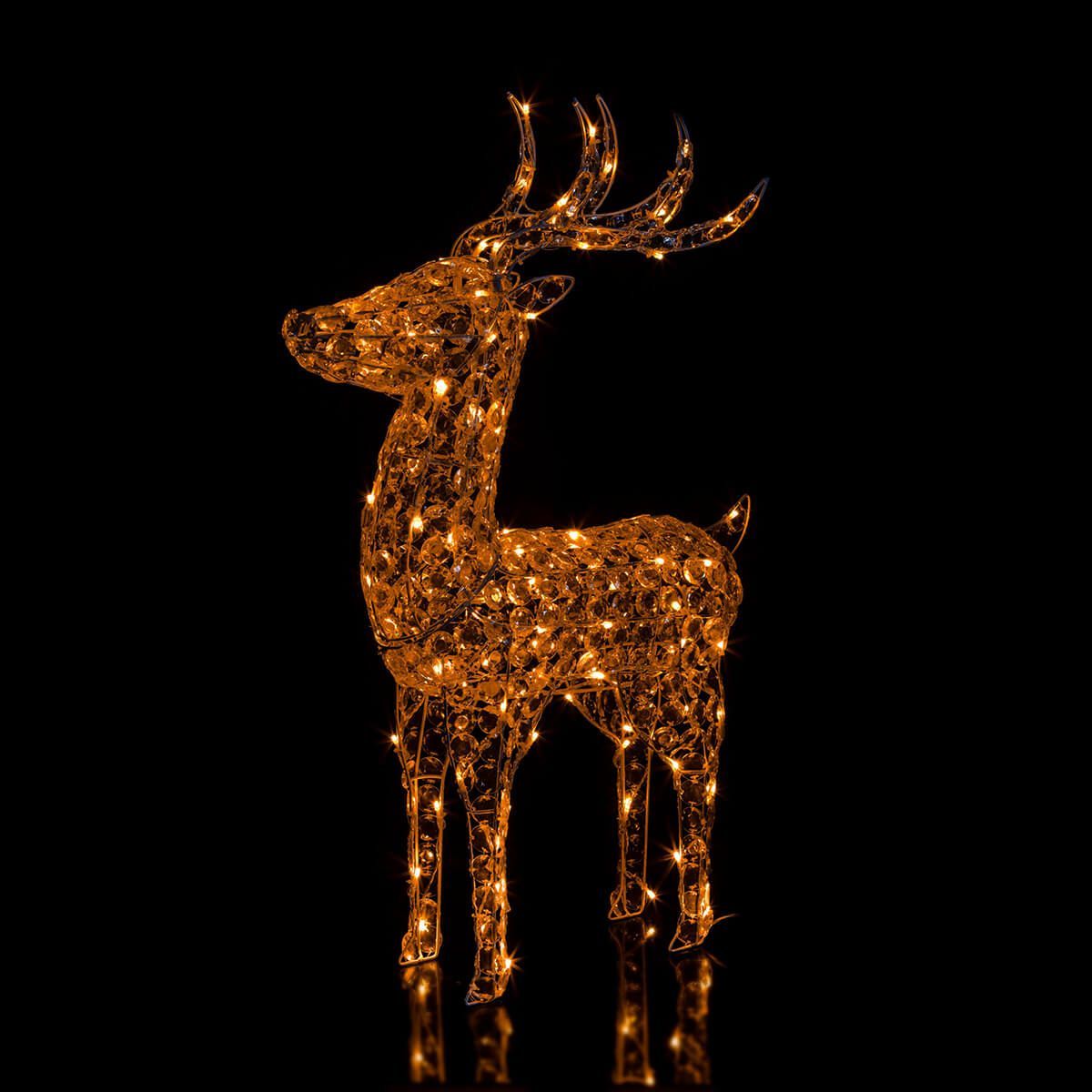 90cm Colour Changing Jewelled Reindeer 