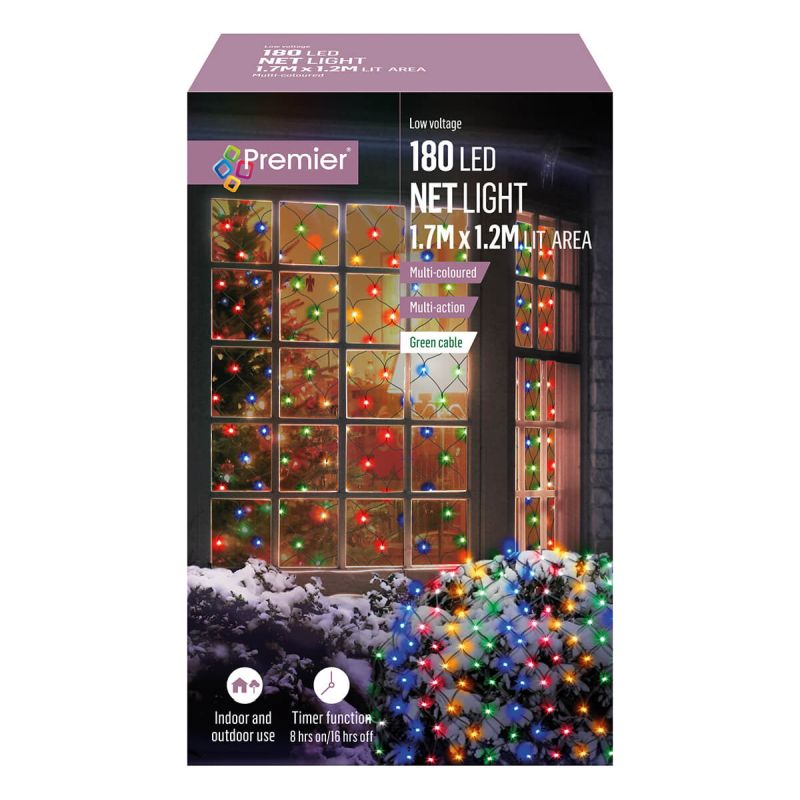 180 Multicoloured Multi Action Net Light