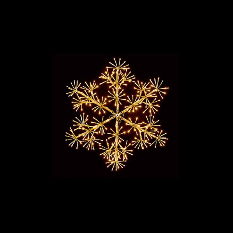 60cm Gold Starburst Snowflake