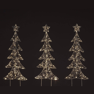 Christmas Tree Stake Lights (Set of 3)