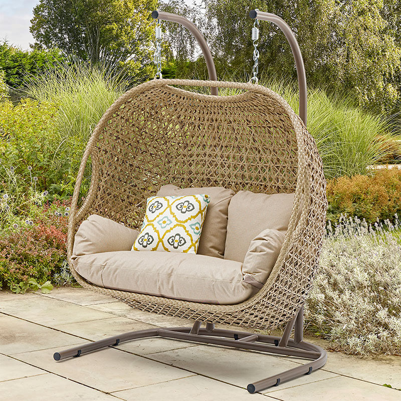 Somerford Rattan Double Hanging Cocoon