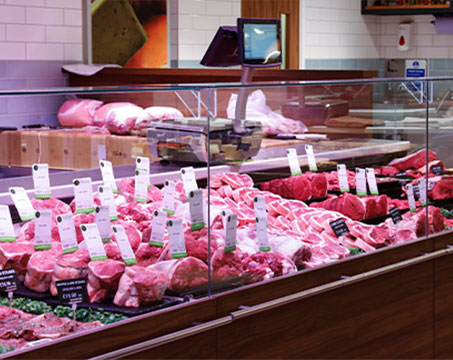 Image of our on-site Butchers counter